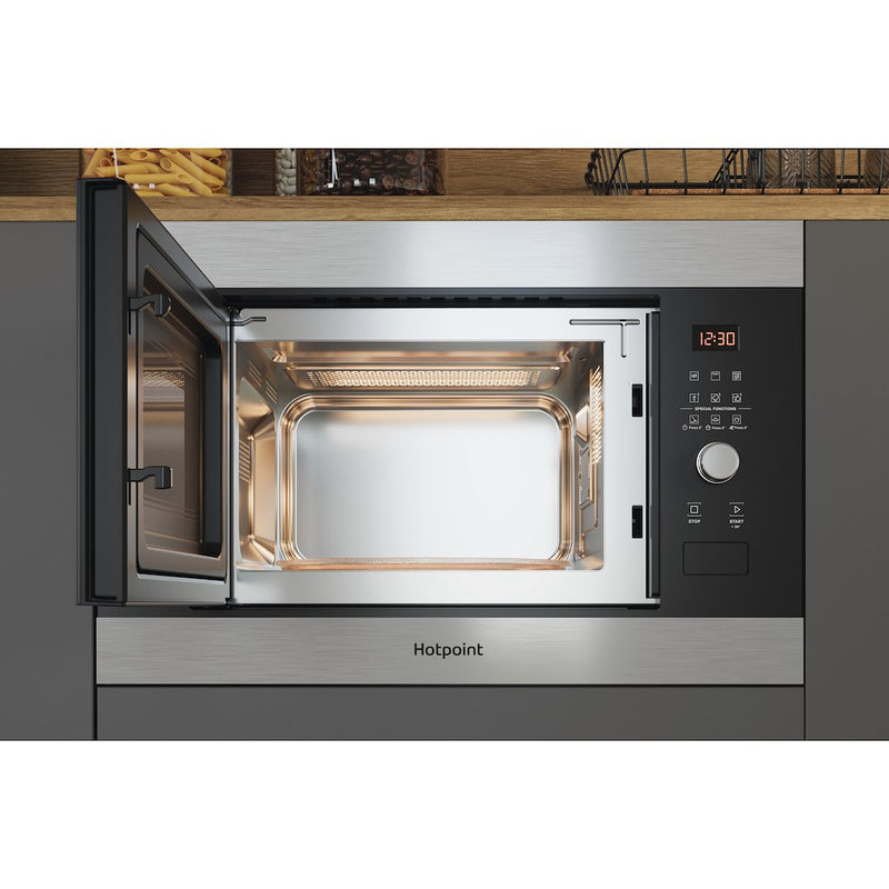 Hotpoint MF25G IX H Built In Compact Microwave Oven - Inox