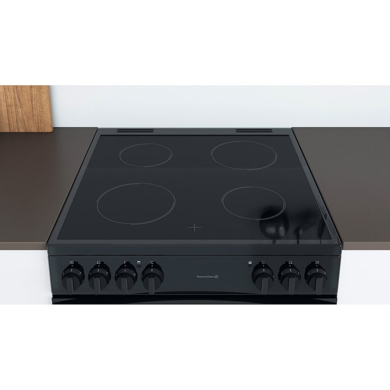 Indesit ID67V9KMB/UK Double Cooker - Black