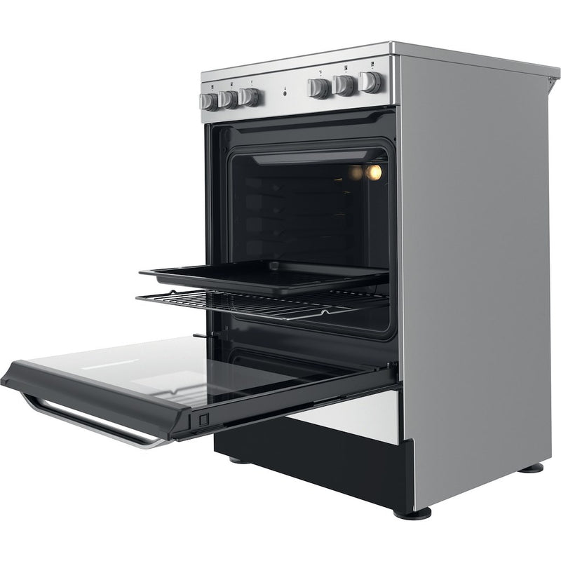 Hotpoint HS67V5KHX Freestanding Electric Cooker - Inox