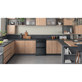Hotpoint HDM67V92HCB/UK Electric Ceramic Double cooker - Black