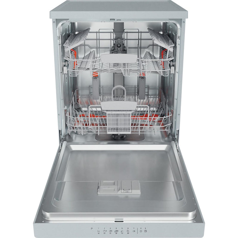 Hotpoint H3FC14BN7ASUK Freestanding 60cm Dishwasher - Silver