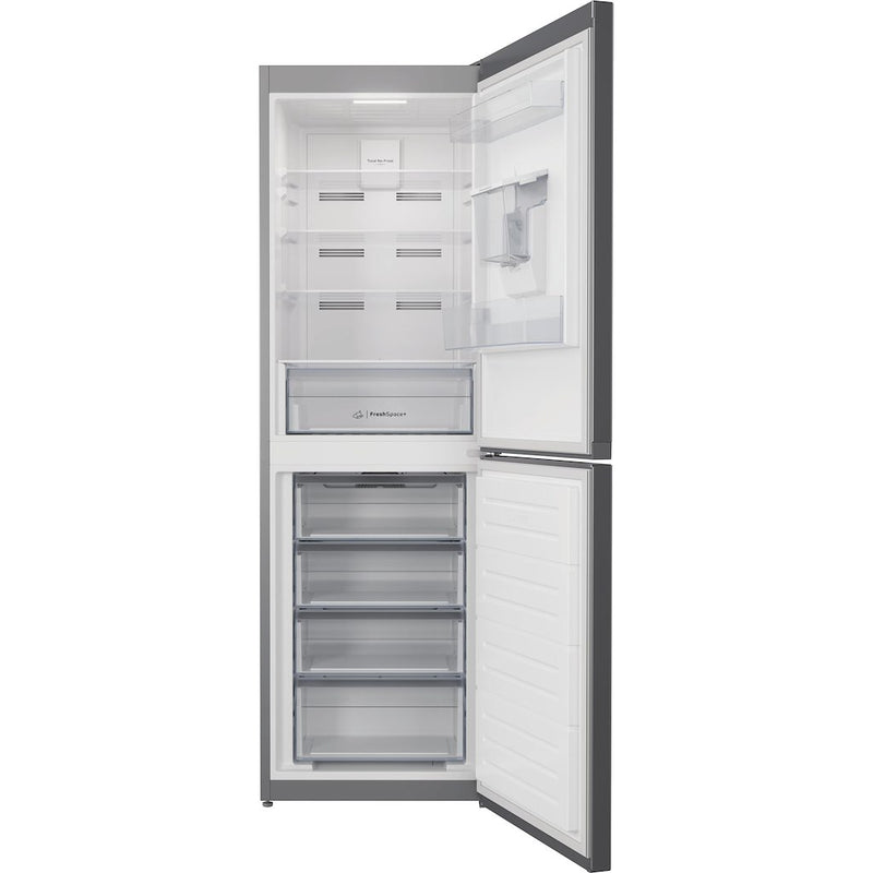 Indesit Total No Frost IBTNF 60182 S AQUA UK Fridge Freezer - Silver