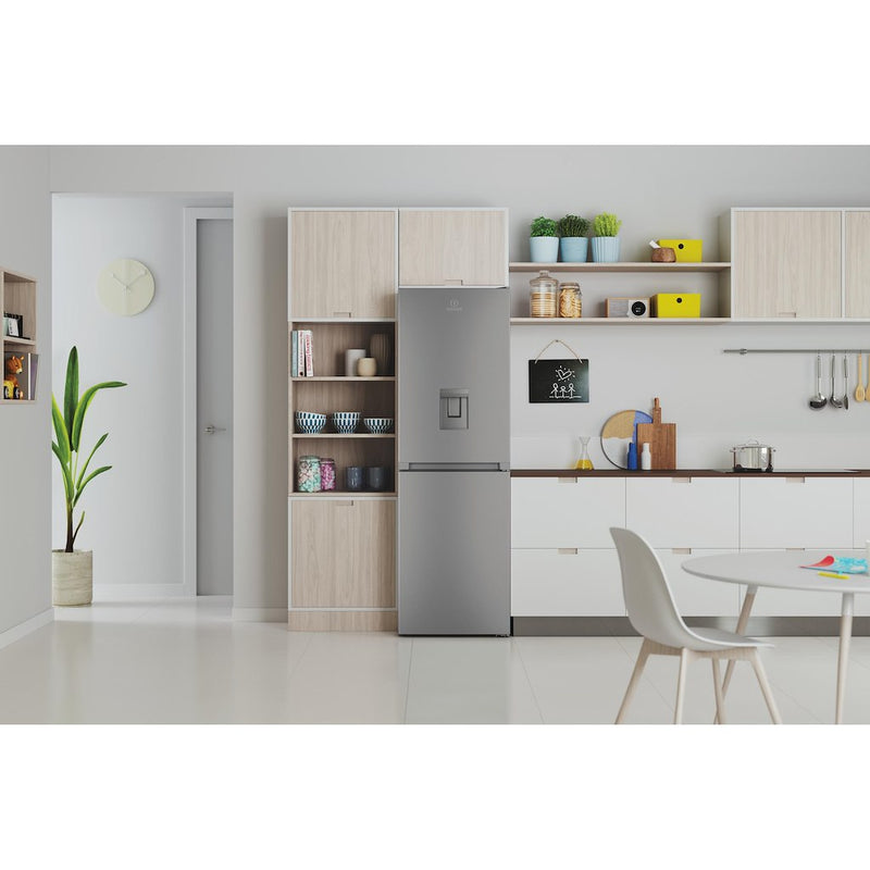 Indesit Total No Frost IBTNF 60182 S AQUA UK Fridge Freezer - Silver