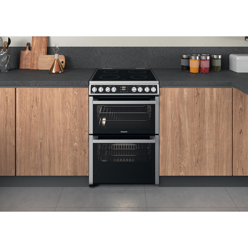 Hotpoint HDM67V8D2CX/UK Electric Double Cooker - Inox