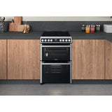 Hotpoint HDM67V8D2CX/UK Electric Double Cooker - Inox