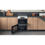 Hotpoint HDM67G0CCW/UK Double Cooker - White