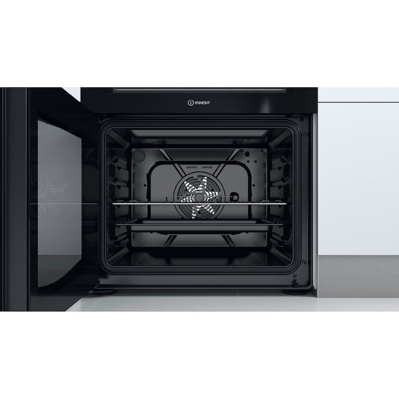 Indesit ID67V9KMW/UK Ceramic Electric Double cooker - White