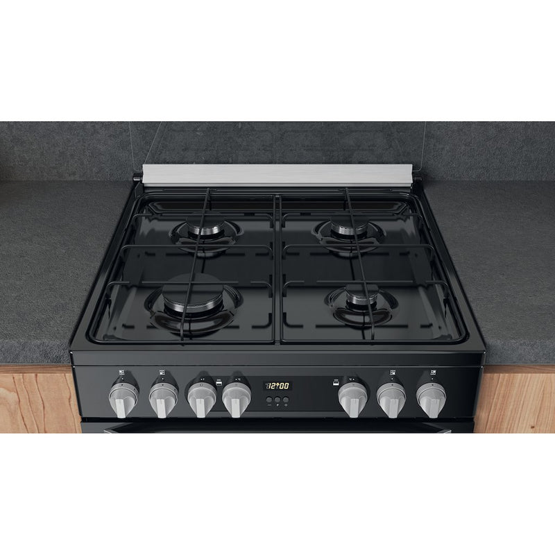 Hotpoint HDM67G9C2CB/UK Duel Fuel Double Cooker - Black
