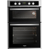 Whirlpool AKL 309 IX Built-in Double Oven in Inox and Black