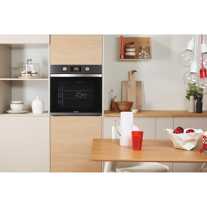 Indesit Aria KFW 3841 JH IX UK Electric Single Built-in Oven in Stainless Steel