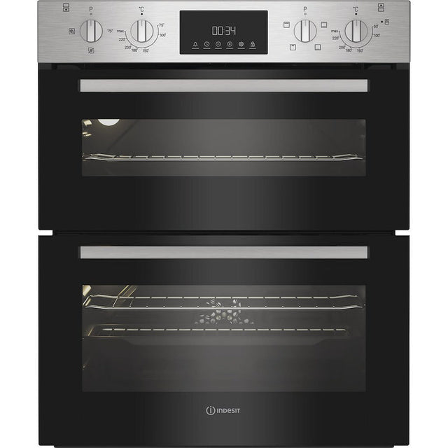 Indesit DUI10DIX Built-In Double Oven - Inox