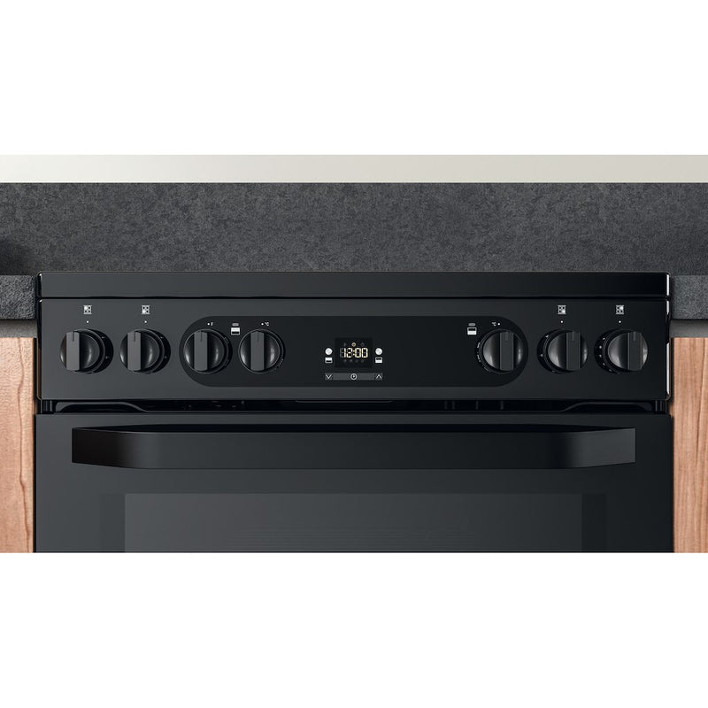 Hotpoint HDM67V92HCB/UK Electric Ceramic Double cooker - Black