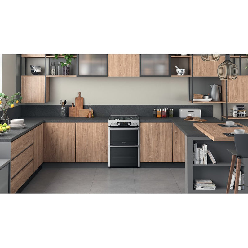 Hotpoint HDM67G0C2CX/U Double Cooker - Inox
