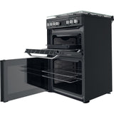 Hotpoint HDM67G9C2CB/UK Duel Fuel Double Cooker - Black