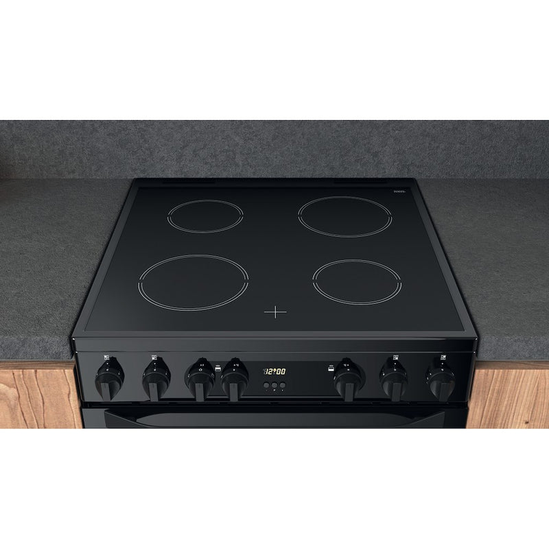 Hotpoint HDM67V9CMB/UK Electric Ceramic Double Cooker - Black