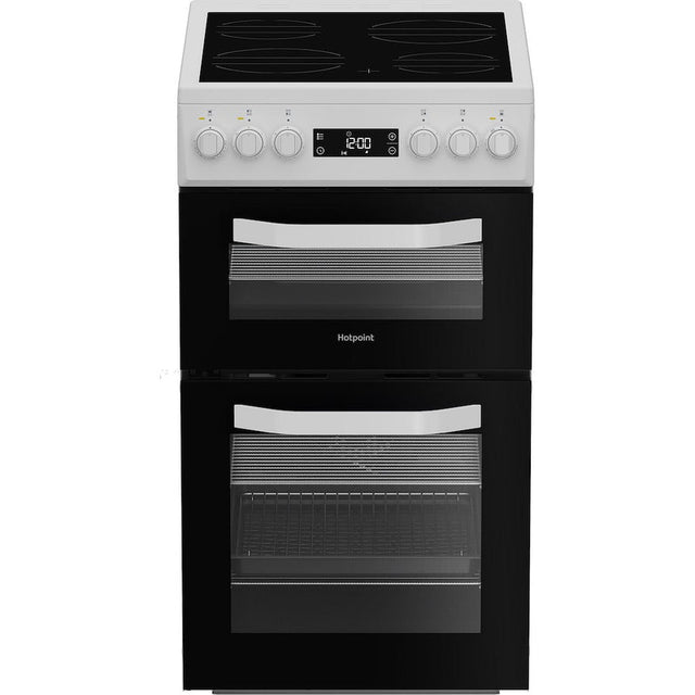 Hotpoint HDE5VDCW 50cm Electric Cooker with Ceramic Hob - White