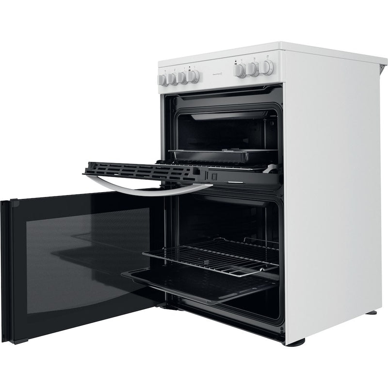 Indesit ID67V9KMW/UK Ceramic Electric Double cooker - White