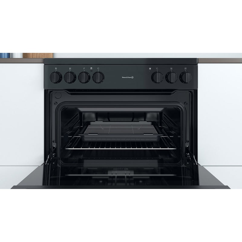 Indesit ID67V9KMB/UK Double Cooker - Black