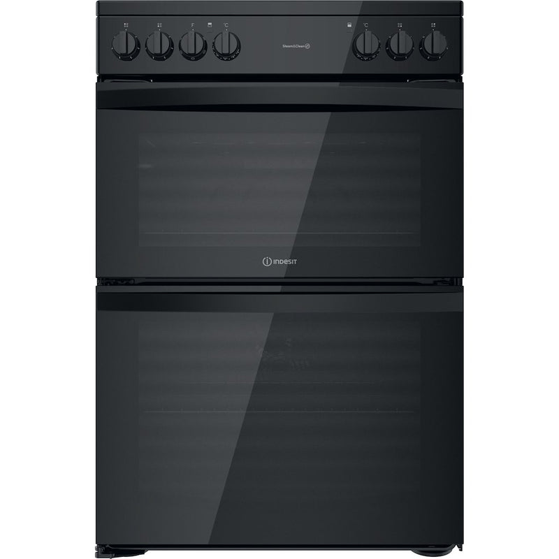 Indesit ID67V9KMB/UK Double Cooker - Black