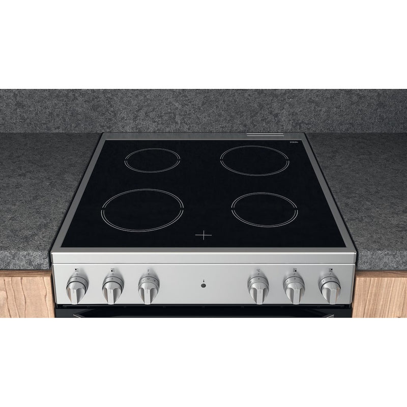 Hotpoint HS67V5KHX Freestanding Electric Cooker - Inox