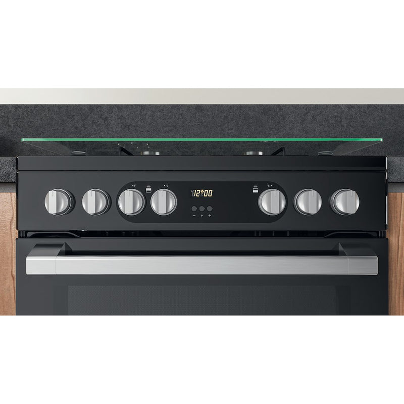 Hotpoint HDM67G9C2CSB/UK Dual Fuel Double Cooker - Black