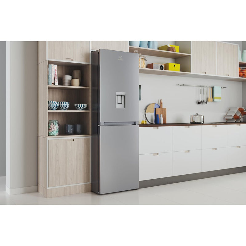 Indesit Total No Frost IBTNF 60182 S AQUA UK Fridge Freezer - Silver