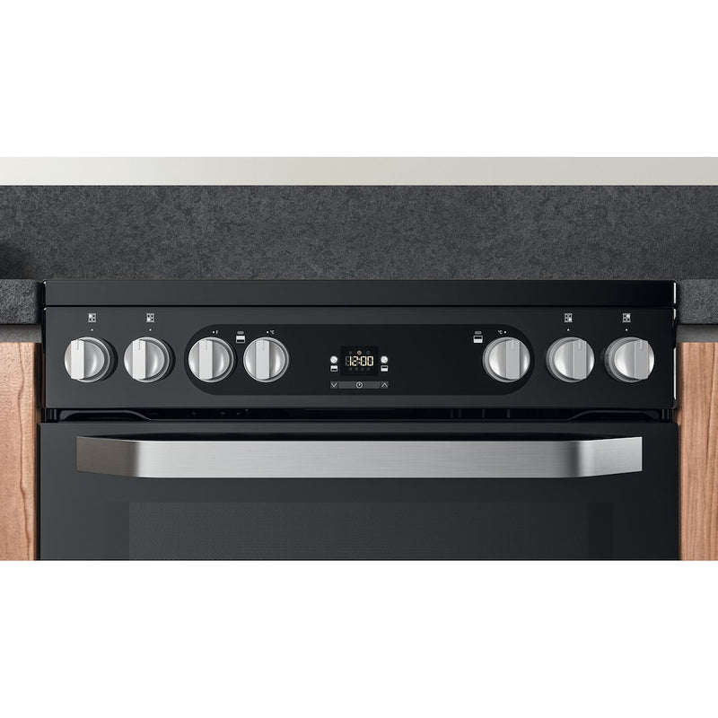 Hotpoint HDM67V9HCB/U Electric Double Cooker - Black