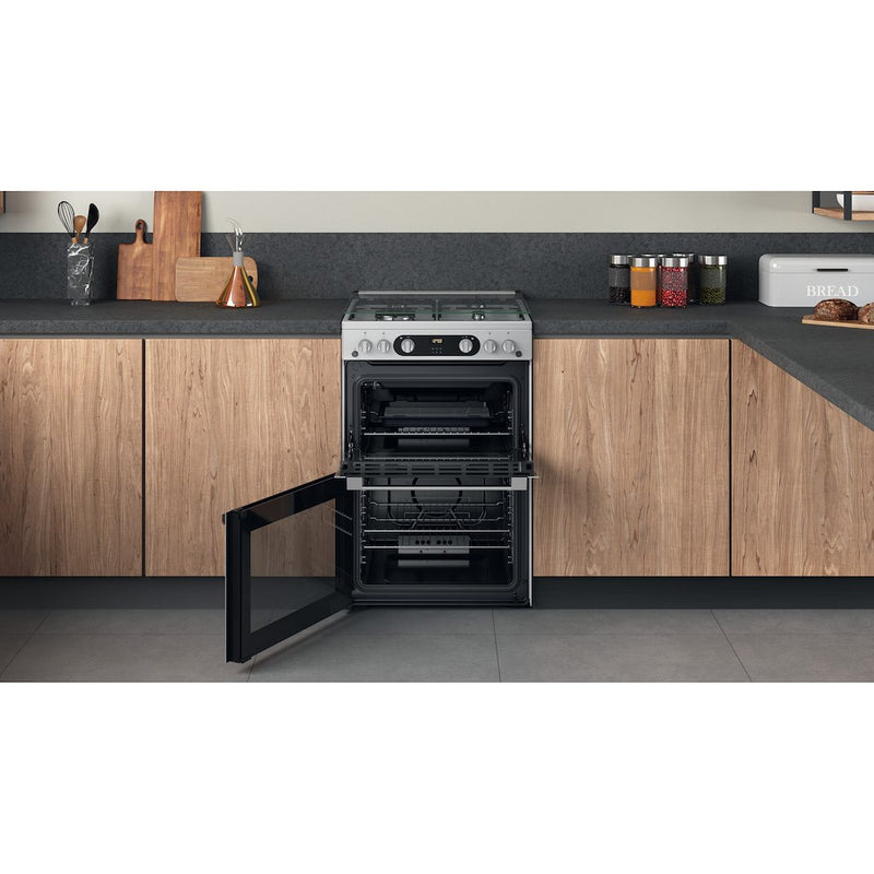 Hotpoint HDM67G0C2CX/U Double Cooker - Inox
