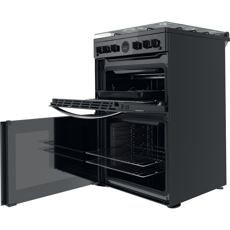 Indesit ID67G0MCB/UK Double Cooker - Black