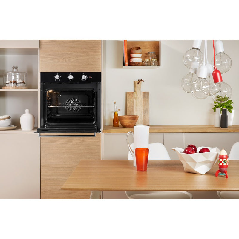 Indesit Aria IFW 6330 BL UK Electric Single Built-in Oven in Black