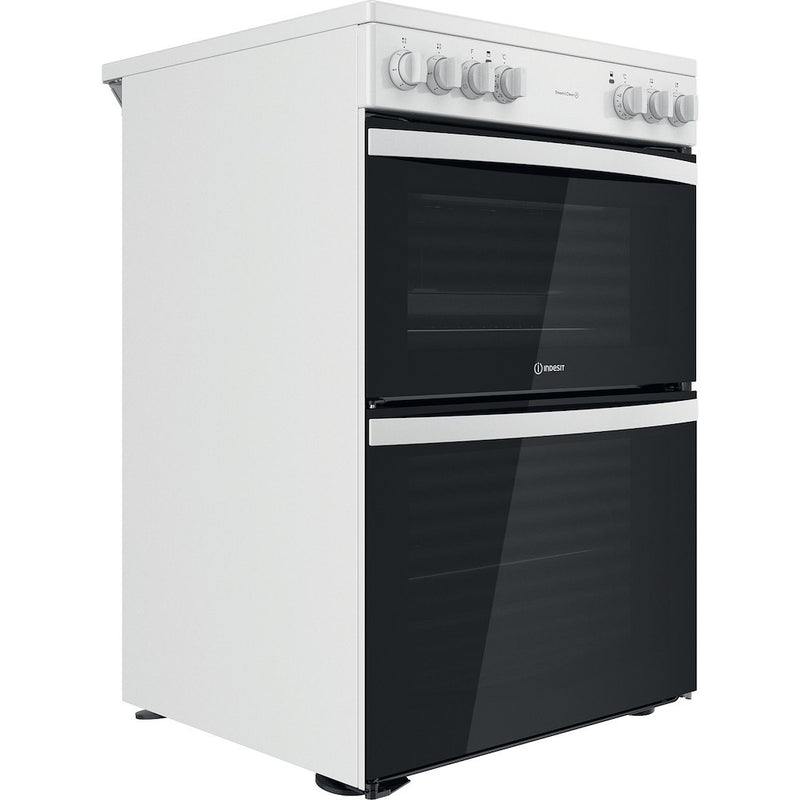 Indesit ID67V9KMW/UK Ceramic Electric Double cooker - White