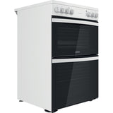 Indesit ID67V9KMW/UK Ceramic Electric Double cooker - White