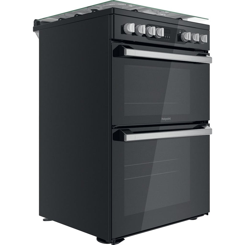 Hotpoint HDM67G9C2CSB/UK Dual Fuel Double Cooker - Black