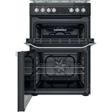 Hotpoint HDM67G9C2CB/UK Duel Fuel Double Cooker - Black