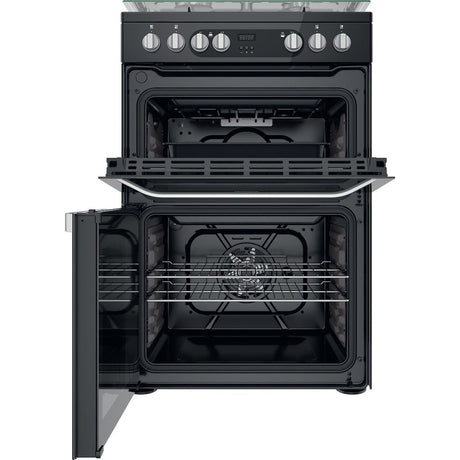 Hotpoint HDM67G9C2CB/UK Duel Fuel Double Cooker - Black