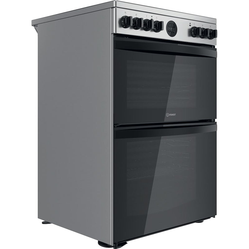 Indesit ID67V9HCX/UK Electric Cooker Double Oven - inox