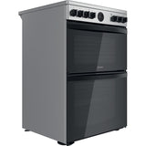 Indesit ID67V9HCX/UK Electric Cooker Double Oven - inox