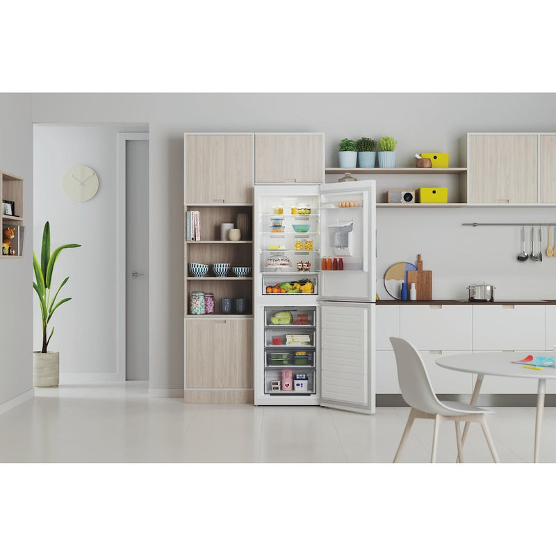 Indesit Total No Frost IBTNF 60182 W AQUA UK Fridge Freezer - White