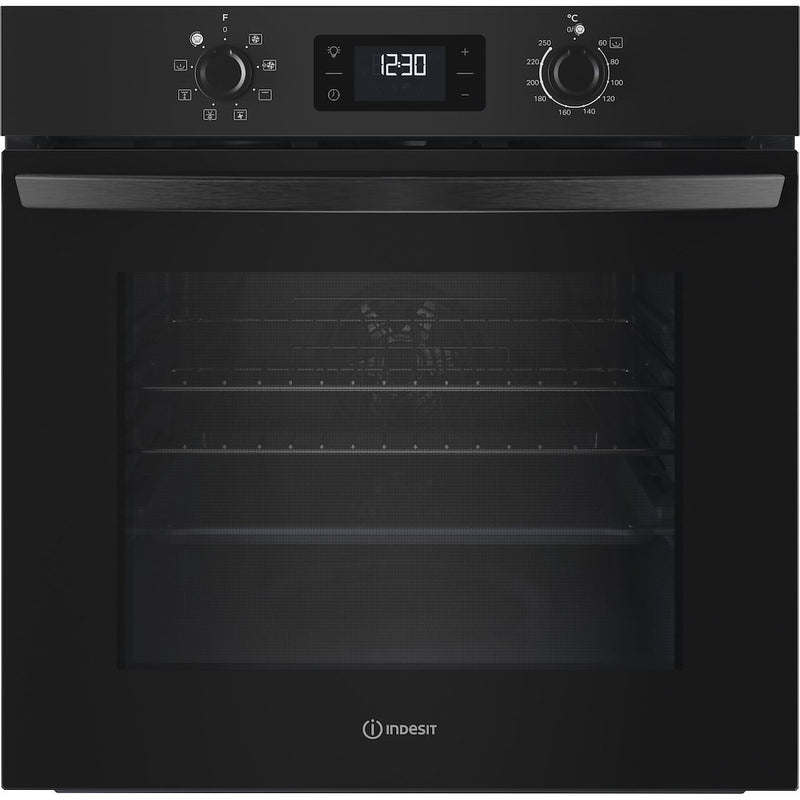 Indesit Turn&Go IO 253 B UK Built-In Electric Single Oven - Black