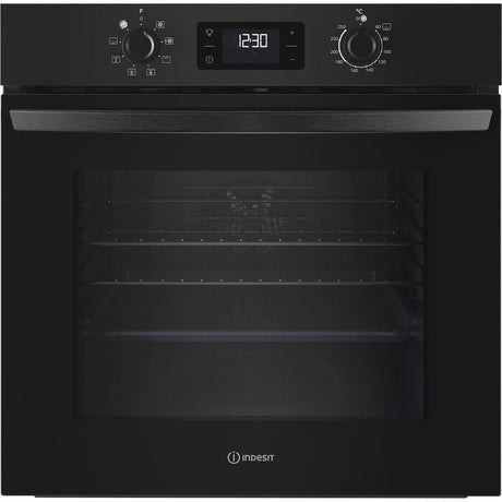 Indesit Turn&Go IO 253 B UK Built-In Electric Single Oven - Black